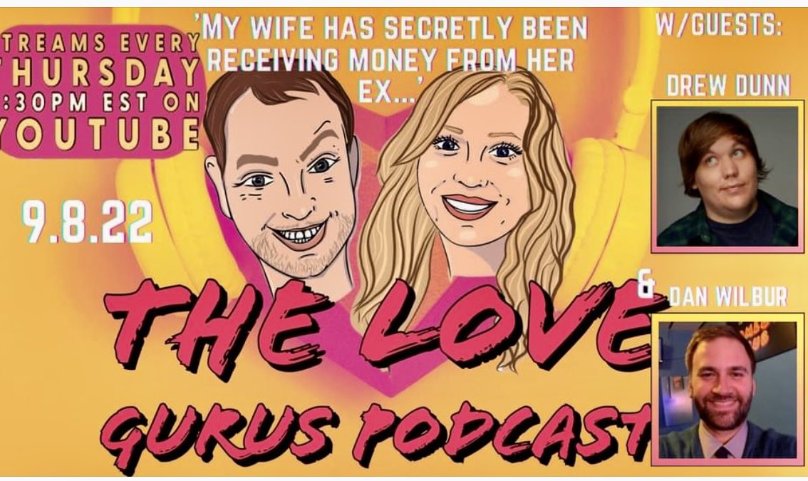 Love Gurus Podcast LIVE youtu.be/qYuDwDHoWhw via <a href="/YouTube/">YouTube</a> #startingsoon #subscribe #reddit #datingquestion #livepodcast #commentlive <a href="/drewdunncomedy/">Drew Dunn</a> @siriusxmvolume <a href="/VolumeManiacs/">VOLUMANIACS</a> #subscribe #youtube <a href="/DanWilbur/">Dan Wilbur</a> <a href="/JakeVevera/">Jake Vevera</a> @suzanneleashep