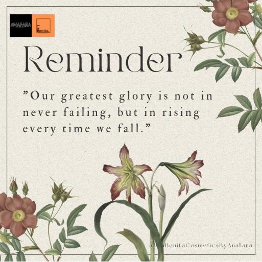 LaAnafara's tweet photo. Don't be afraid of failing, it's inevitable. What's important is that we learn from it and rise again.

Happy Friday morning, La Bonita fam! 😊👋
#LaBonitaCosmeticsByAnafara #TGIF https://t.co/karovmTJwL