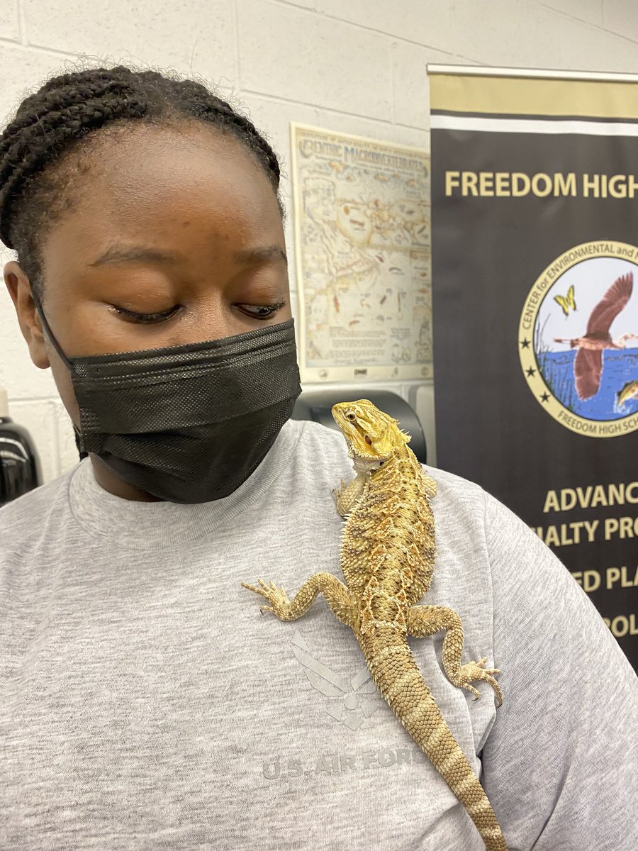 jdawgboyce's tweet photo. Freedom AFJROTC Cadet, Winter, and CENS mascot, Tarzan, get to spend some time together at Back to School Night #FreedomCENS #specialtyprograms @FDHSClass23 @FHSPRINCSMITH @FreedomHS_PWCS @YesMsWess https://t.co/priym1B9HS