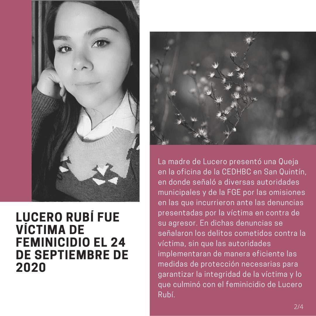 CEDHBC's tweet photo. La #CEDHBC emitió la Recomendación 04/2022, dirigida a la Fiscalía General del Estado (FGE), al XXIV Ayuntamiento de Ensenada, así como al Concejo Municipal Fundacional de San Quintín, por el feminicidio de Lucero Rubí en ese municipio. https://t.co/QdKmSyvZIa