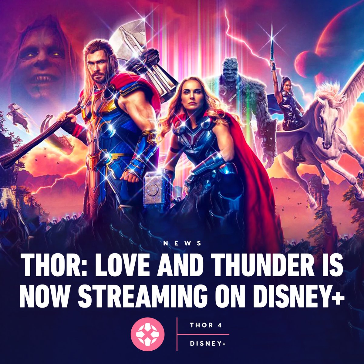 RT @IGN: Thor: Love and Thunder, the fourth film in the Thor franchise, is now streaming on Disney+. https://t.co/qb4R5BT53i