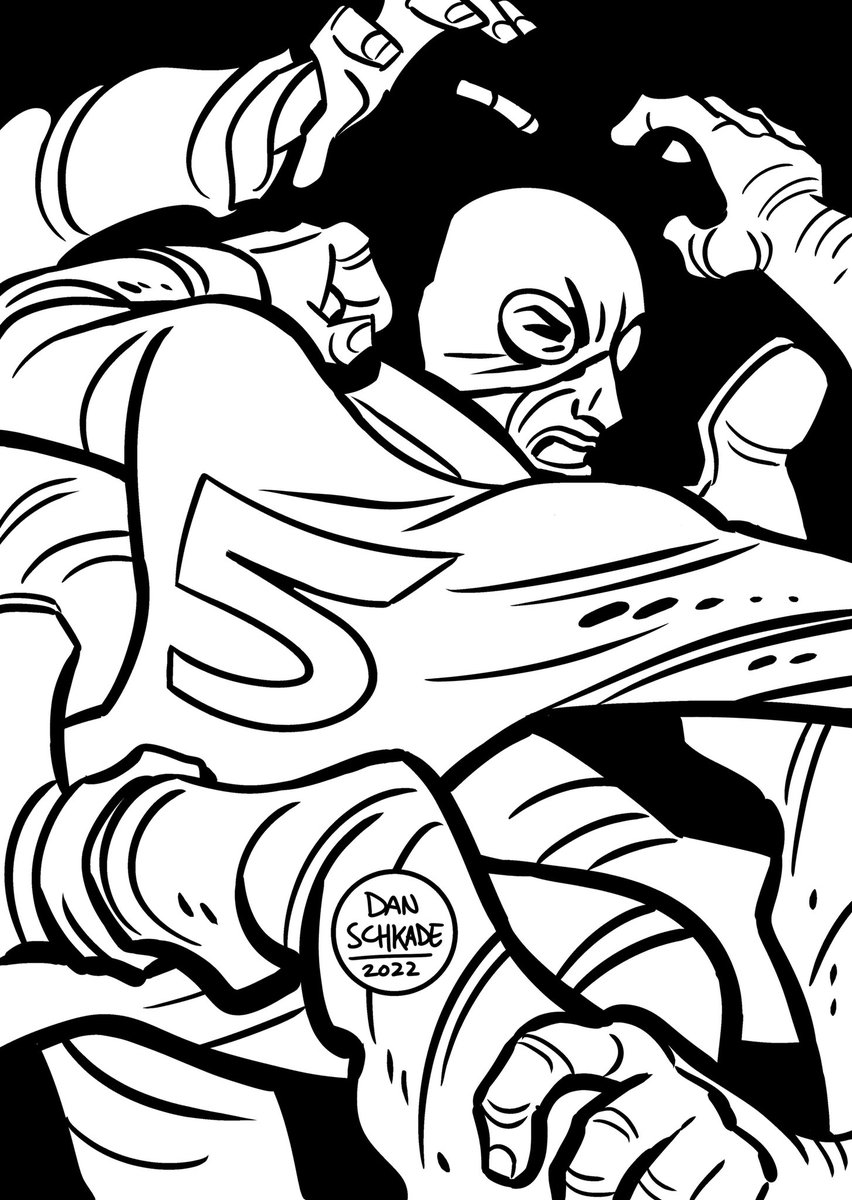 Here's the inks for my bookplate for the PLOUGHMAN Kickstarter - I'll RT anybody who does a color pass on it. You can even use my rudimentary colors as flats. The cops can't stop you https://t.co/OdhBXRqnSg
