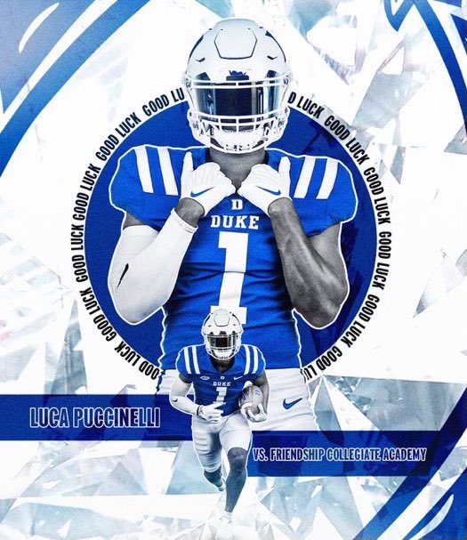 LucaPooch22's tweet photo. Really feeling the love from my guys down in the Triangle! @DukeFOOTBALL @DUFBRecruit @CoachMikeElko @ShaunCookFB @Coach_Dougherty @kjfbcoach @CoachCushing #BleedBlue #WhyNotDuke #ACC https://t.co/EvX4zpkje7