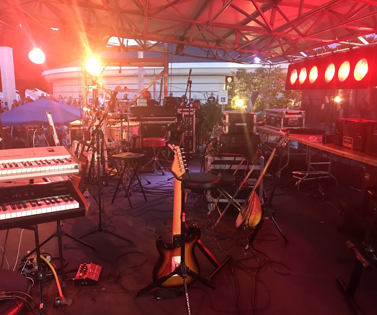 EnosisMusic's tweet photo. All set up ready for sound check and for Friday’s night’s performance at Cranston Rhode Island’s annual Greek Festival - don’t miss this event it’s always a packed house ! https://t.co/tTDANjDjDr