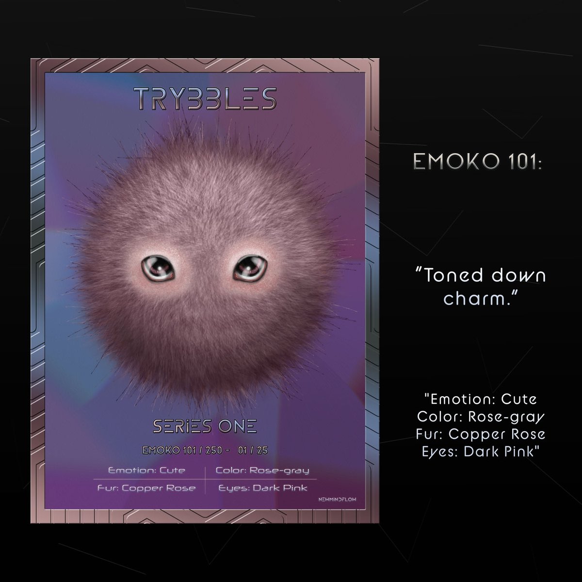 trybbles's tweet photo. Series One - Emoko 101
“Toned down charm.”

#Trybbles #NFTs are available on @jpgstoreNFT
https://t.co/eQGjOhGxUb

#NFT #CardanoNFTs #Cardano $ADA #NFTcollection #NFTcollectibles #nftcollector #NFTcommunity #CNFTcommunity https://t.co/xKYSLSZgdB