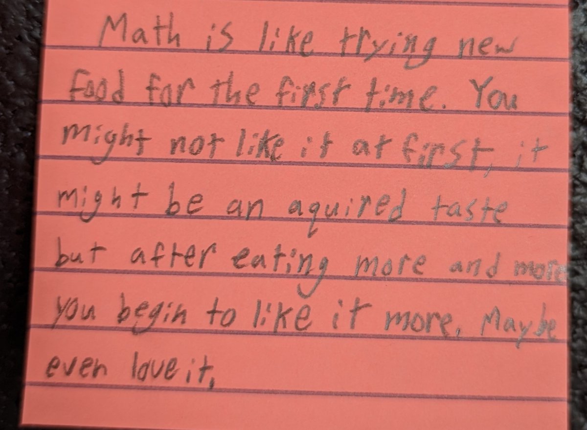 mrspclass's tweet photo. Asked the kiddos to finish the sentence, "Math is..."😊 @legacyYRDSB https://t.co/Gwulj0y1OI