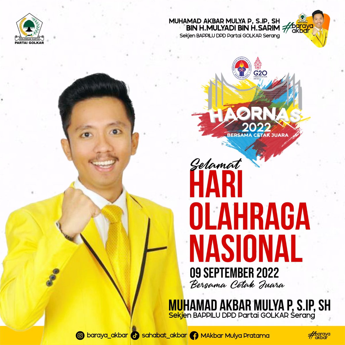 TigaAlamAnyer's tweet photo. Selamat HARI OLAHRAGA NASIONAL (HAORNAS) XXXIX 2022 Balikpapan
#baraya_akbar #sahabat_akbar https://t.co/tkeigKy2lI