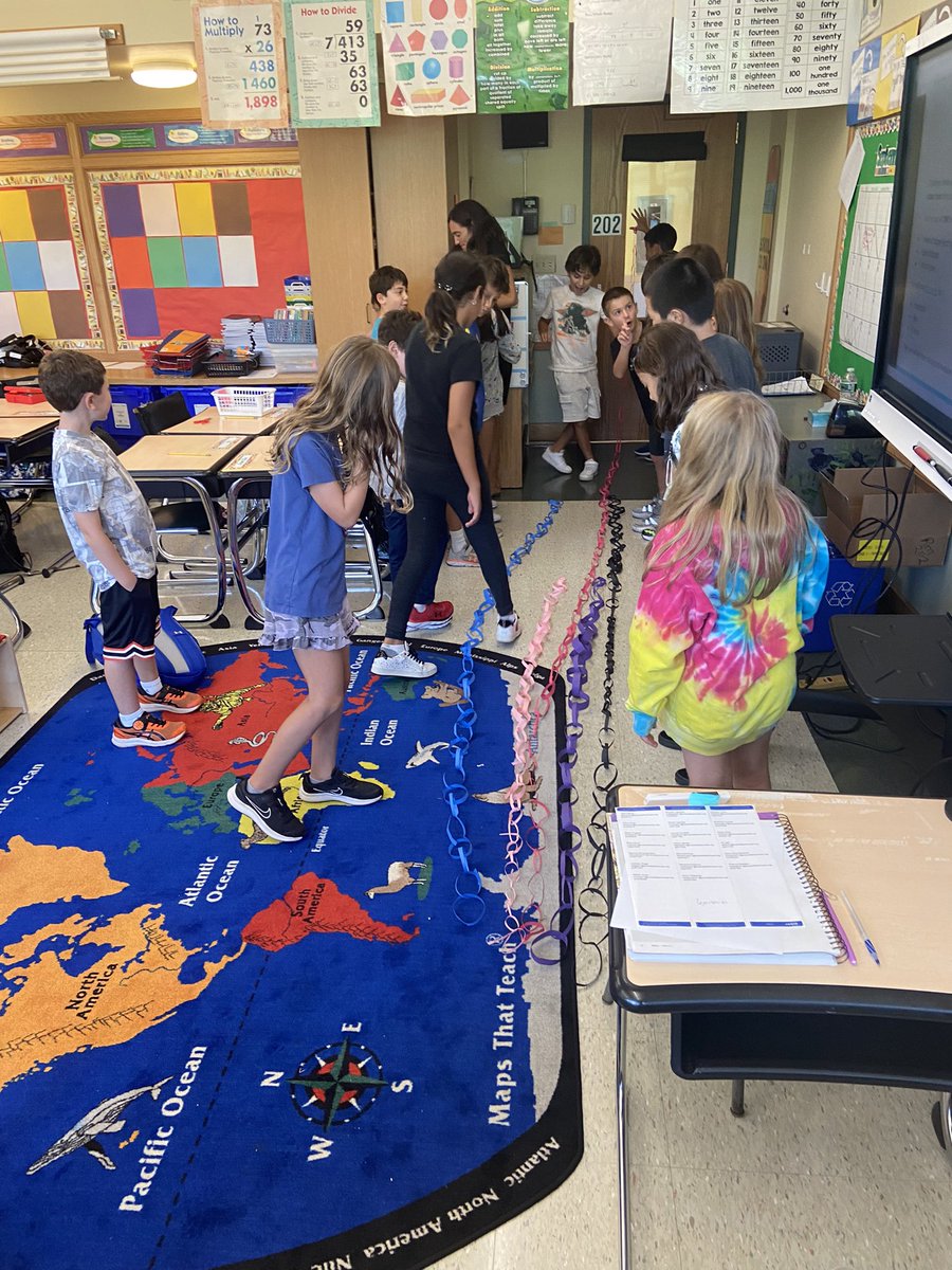 QRGeraghty's tweet photo. Working together to see which group could create the longest paper chain using 1 piece of construction paper, 1 pair of scissors and 1 glue stick! @lpapantoniou4 #qrspride https://t.co/kSQtmKtbmL