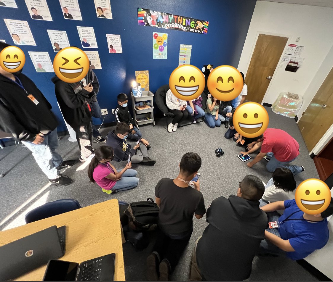 Mernie226's tweet photo. Robotics club is in full effect at Yes Prep North Central Secondary!!! The kids were introduced to simple programming commands and enjoyed watching their programs come to life. I’m super exited to see their growth!  @YESPrep @yesprepACE https://t.co/lNiTJ4bZSe
