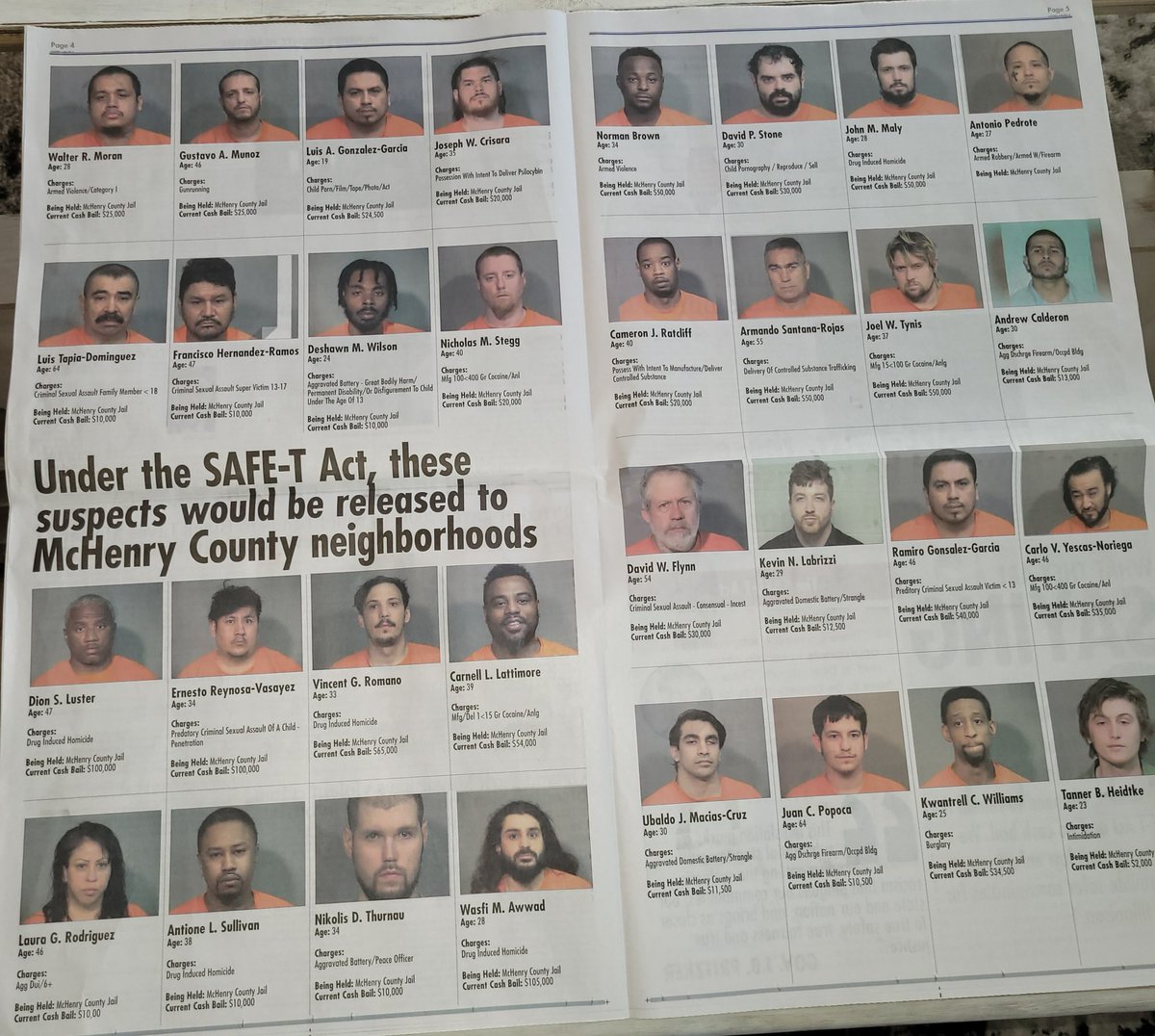 MarcyAnne9's tweet photo. @DanProft Some of the jailmates that will be released into my little McHenry county after Jan 1 "Safe-T" act goes into effect🤬 can't even imagine what the toll will be on Cook County residents from their releases! #FireJB #Pritzker @DarrenBaileyIL we NEED YOU!🙏🇺🇲 https://t.co/sXl1EfxrED