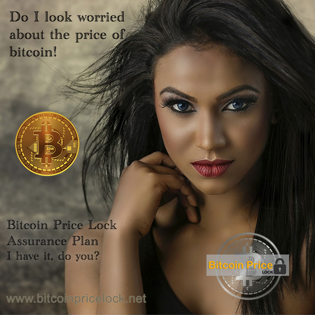 No Worries. Bitcoin Price Lock Plans, Cryptocurrency Insurance, Protects Cryptocurrency in your own wallet. Pays you if the price goes down or loss from theft or hacking.

#bitcoinpricelock #bitcoin #ethereum # cryptoinsurance #insurance #crypto #btc #eth #investment