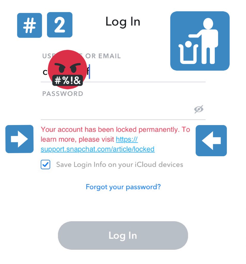 amandaleeburch's tweet photo. @snapchatsupport @Snapchat what difference would that make? Lol. 
But here you go. Here are my 2 accounts, plus the 3,4,5+ NEW accounts I have attempted to create &amp; the response I get every time I try logging into the accounts. 

So now what?! https://t.co/NYNgibA16i