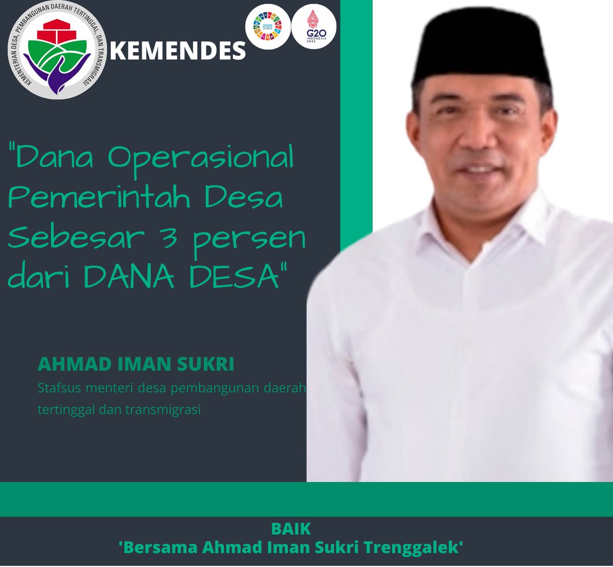 shofamubarok1's tweet photo. Dana Operasional Pemerintah Desa 3% dari DANA DESA

#TPPJawaTimur
#TPPTrenggalek
#DesaBisa

@halimiskandarnu
@imansyukri
@kemendespdtt
@tppkemendes
@Ari_Asharie
@Mift4hulMunir
@maulanakpw
@GosBrodhen_73
@shofamubarok1
@hendrijos69
@MuhamadIswahyu8
@MukarmanSe
@TriAnd0ko https://t.co/wVEXxuzZ1q