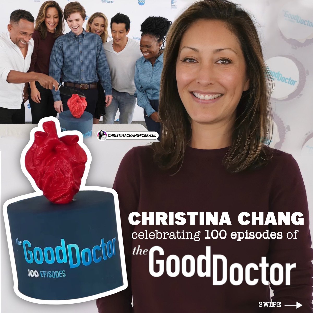 _CChangFC's tweet photo. YESTERDAY - celebrating 100 episodes of @GoodDoctorABC
β₯οΈππ©Ί
πΈ: abc @_ChristinaChang
#ChristinaChang #AudreyLim #FreddieHighmore #RichardSchiff #HillHarper #BriaSamone #FionaGubelmann #WillYunLee #TheGoodDoctor #TGDSeason6 https://t.co/3HVyruxSOM