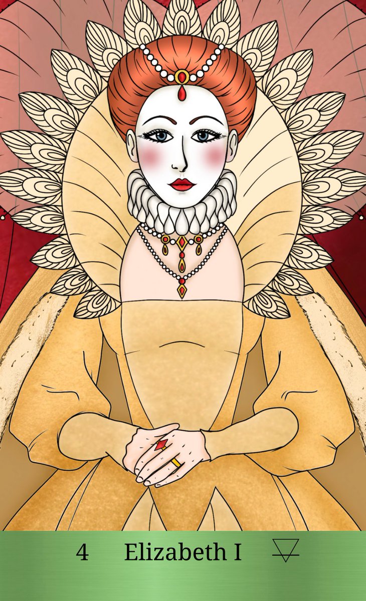 divine_wild's tweet photo. Queen Elizabeth I from our #DivineWild #GoddessOracle Deck. This card symbolizes valor, personal autonomy, and longevity. It encourages us to uphold our own personal values and self-respect, and to lead by example.
#queenelizabeth #queen #oraclecards #oracledeck #iconicwomen https://t.co/frsXCNM4vx