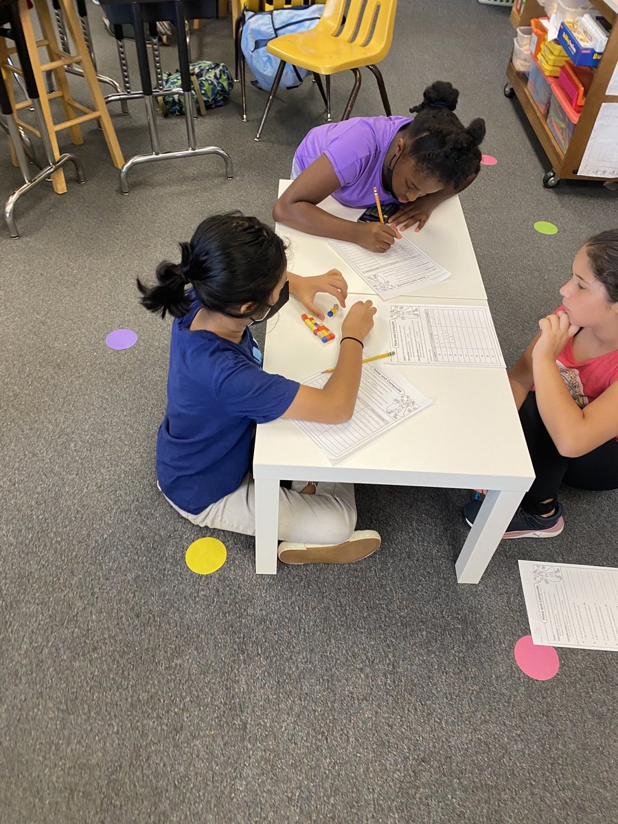 Mathematicians communicating their strategies during Math Workshop!!! ⁦<a href="/oakhilles/">Oak Hill Elementary</a>⁩ #POG