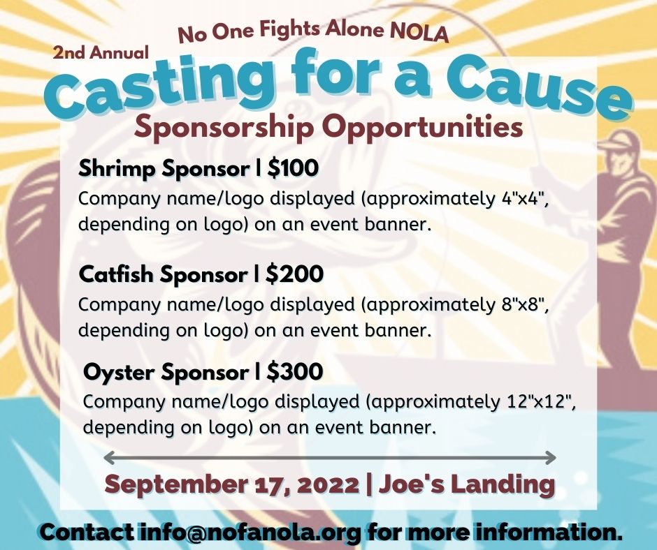 NOFANOLA's tweet photo. We are looking for sponsors for our Casting for a Cause fishing tournament next Saturday.

Please visit https://t.co/VwL8Bn15qJ or contact info@nofanola.org for more information. https://t.co/0LeIUxlbmu