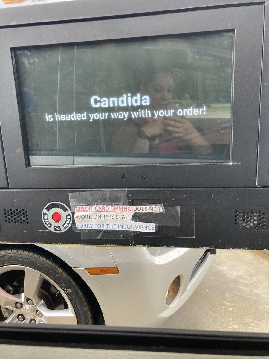 laceyfelis's tweet photo. @PopcastPod I finally caught a pic for yall- Candida is the kindest, sweetest carhop at our Sonic. 😳 https://t.co/Ot9p4KmlNl