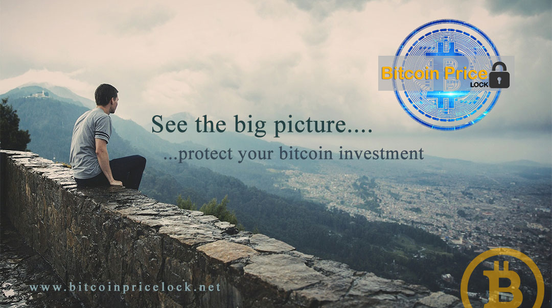 Big Picture. Bitcoin Price Lock Plans, Cryptocurrency Insurance, Protects Cryptocurrency in your own wallet. Pays you if the price goes down or loss from theft or hacking.

#bitcoinpricelock #bitcoin #ethereum #cryptoinsurance #insurance #crypto #btc #eth #investment
