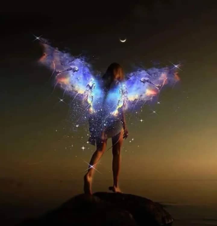 Esa dia dolió
Como lanza al costado
Como si todo el cielo
Se le hubiera sembrado en sus caderas para parirle noches
Hubo eclipse total d🦋🦋
Del labio mal herido 
Le nació una costilla para siempre
Ella arrancó sus besos d la risa
Puso el☀️ en el alma
Para tapar desnudos
Y voló