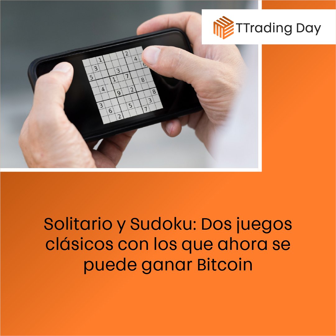 TtradingD's tweet photo. Jugar Sudoku y Solitario nunca había sido tan lucrativo. Dos de los juegos clásicos más populares de todos los tiempos se están fusionando con Play-To-Earn (P2E) para brindar a los fanáticos recompensas en Bitcoin. https://t.co/2dram8Ys9G