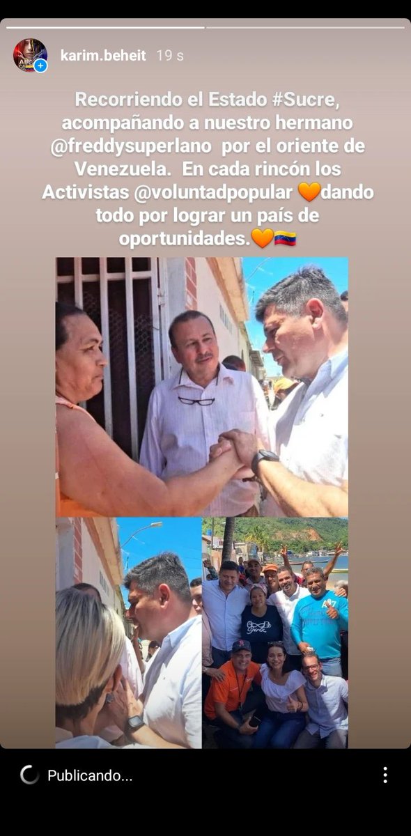 Karim32301393's tweet photo. Recorriendo el Estado #Sucre, acompañando a nuestro hermano @freddysuperlano  por el oriente de Venezuela.  En cada rincón los Activistas @voluntadpopular dando todo por lograr un país de oportunidades. https://t.co/ir5p89bIon