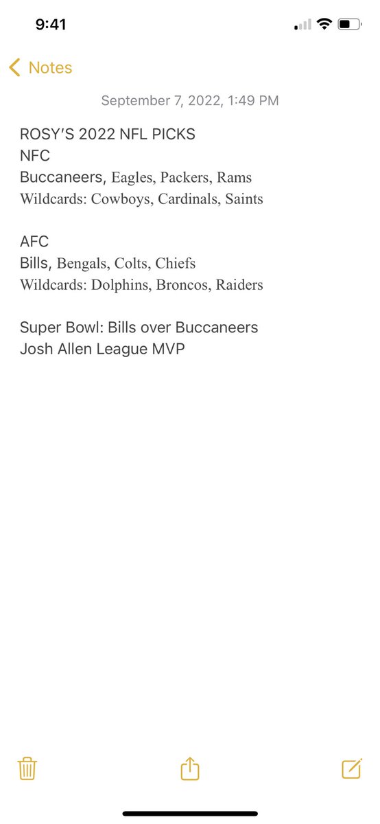 Rosy’s 2022 NFL Picks