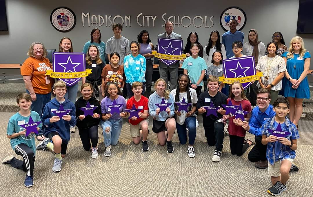 MilitaryChild's tweet photo. We are excited to welcome @madisonschools to the #MCEC #Student2Student Program! Proud to partner with #PurpleStarSchools who are committed to supporting military families! 💜 #B2SMCEC #BackToSchool https://t.co/L9fCPFDv9D