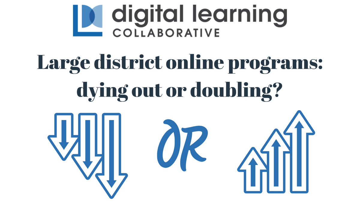 Latest Blog Post: Large district #online programs: dying out or doubling? My thoughts on some recent articles. digitallearningcollab.com/blog/2022/9/8/…
