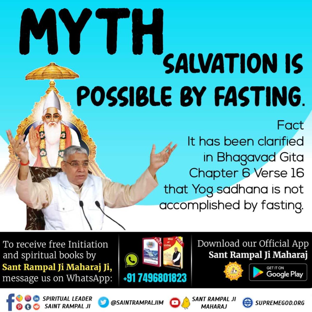 AryanKu17868901's tweet photo. #Myth_Vs_Fact
The only way of doing Correct Worship has been told by Sant #Rampal ji Maharaj. No one else knows the correct method of worshipping Supreme God.
https://t.co/xyg2LaD8uE
Sant Rampal Ji Maharaj https://t.co/FVxtDnTYFV