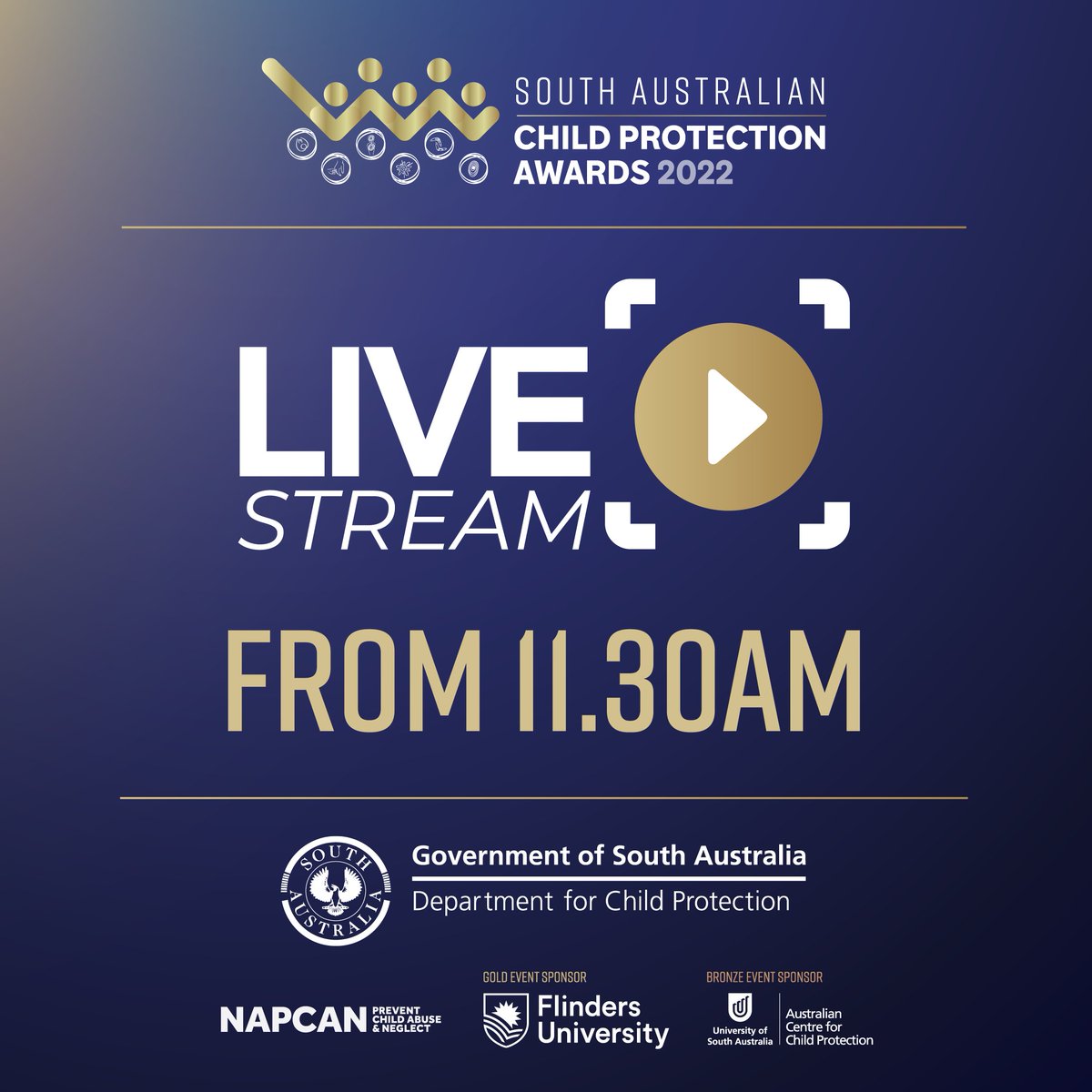 The #SAChildProtectionAwards 2022 is an opportunity to join with the sector to acknowledge the dedicated work of those striving to support children, young people and families. You can watch our livestream from 11.30am today. ow.ly/k4Xm50KF2A2