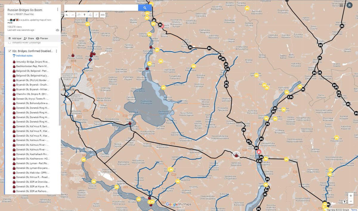 BruckenRuski's tweet photo. With #Kupyansk &amp; Op #Kupcake making the #HotTakes with #Ukraine on the offensive in #Kharkiv Ob/#Balakliya, best to get #Russian #Bridge Go Boom bridge map in the eyes of those who can use it.

Many ways to skin an Orc😉

https://t.co/4c2YQpsLR7

@DPSU_ua @DefenceU @DI_Ukraine https://t.co/R5RhH1A9r6
