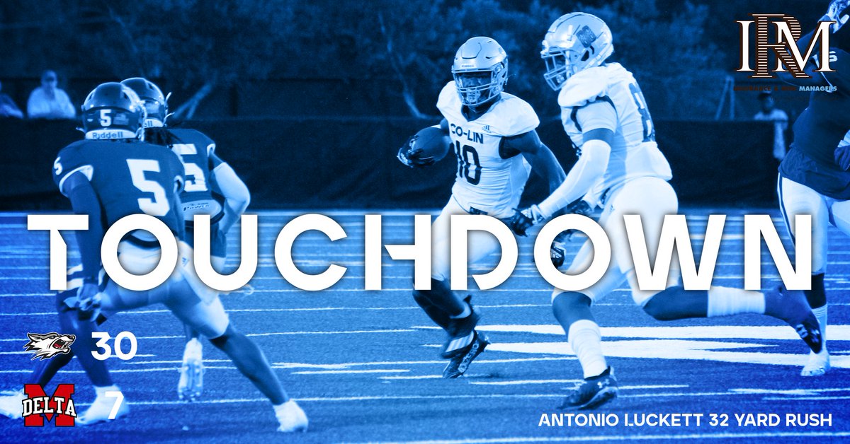 colinathletics's tweet photo. FOOTBALL | Luckett scampers in from 32 yards out and the Wolves lead the Trojans, 30-7, in the fourth quarter! #BackThePack https://t.co/Ad2mnDaw7o