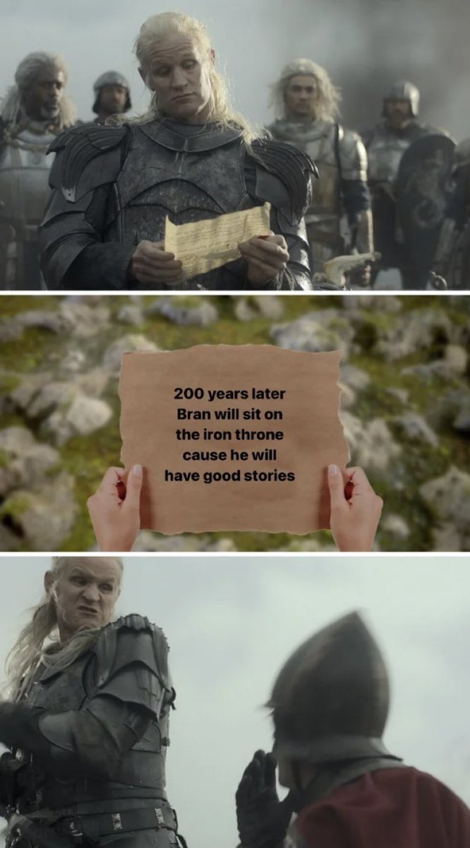 FreeFolkMemes's tweet photo. #HouseoftheDragon https://t.co/KXDZb7d8mv