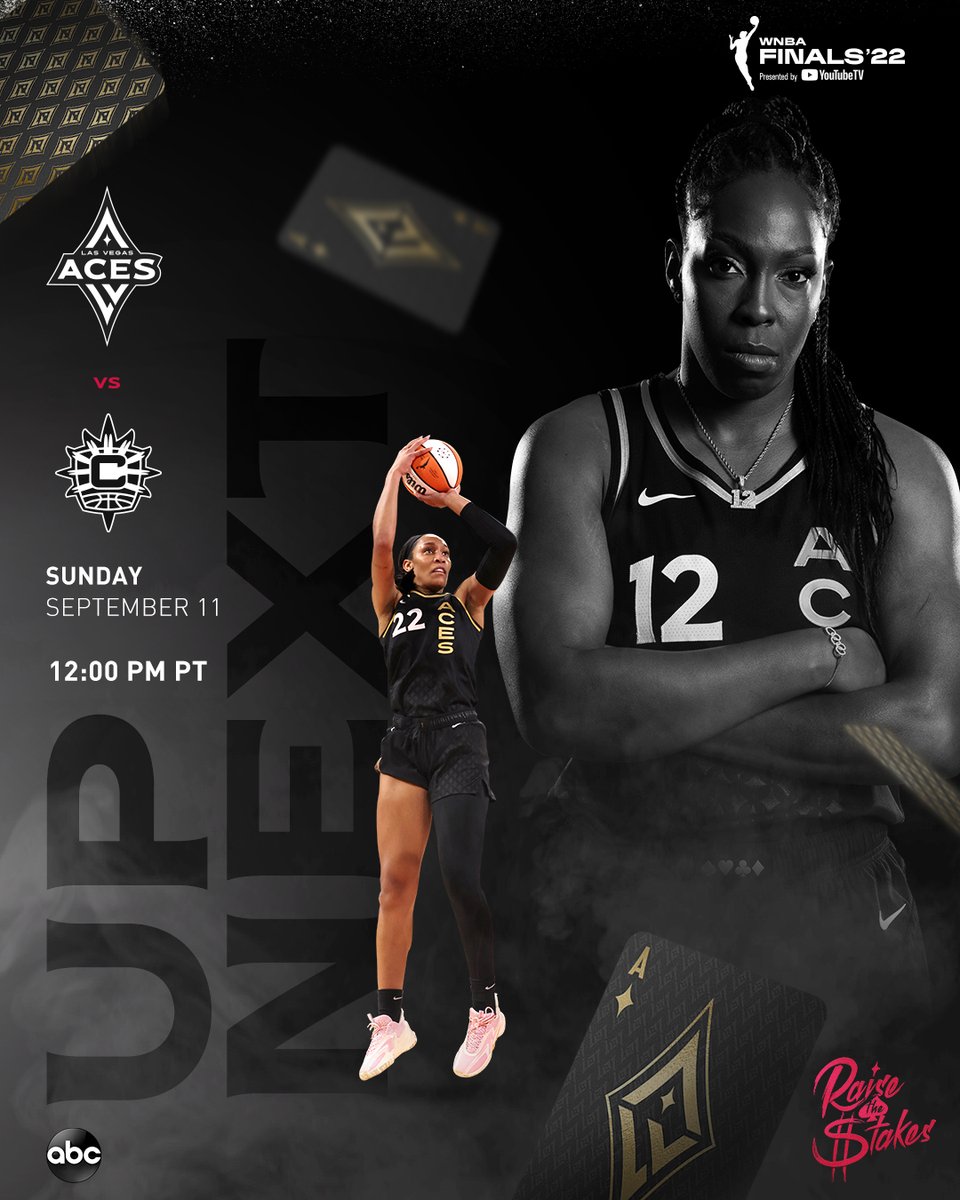 LVAces's tweet photo. 𝐓𝐇𝐄 𝐖𝐍𝐁𝐀 𝐅𝐈𝐍𝐀𝐋𝐒 𝐀𝐑𝐄 𝐒𝐄𝐓!

𝐀𝐜𝐞𝐬 𝐯𝐬. 𝐒𝐮𝐧

See you at The House for Game 1!

🎟 https://t.co/mdObneeVN2

#RaiseTheStakes // #WNBAFinals https://t.co/CKprdBo8B5