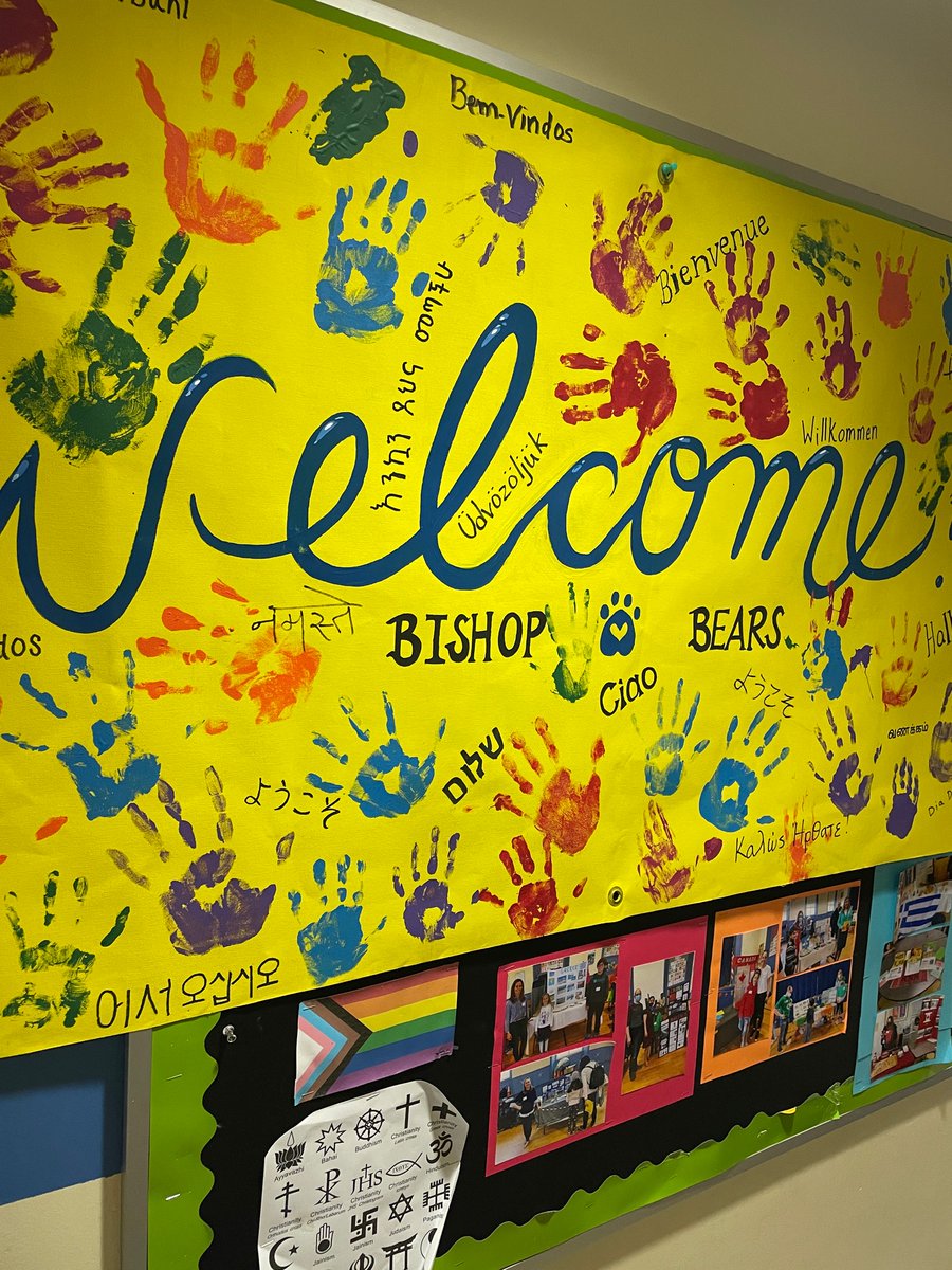 SaraBurd3's tweet photo. Three Rs in full force at Bishop today!! Great PBIS expectations all over, inclusive welcoming hallways and gorgeous SEL reflections on the first few days!! Go Bears!! @BishopPTO https://t.co/UypDXaSwB3