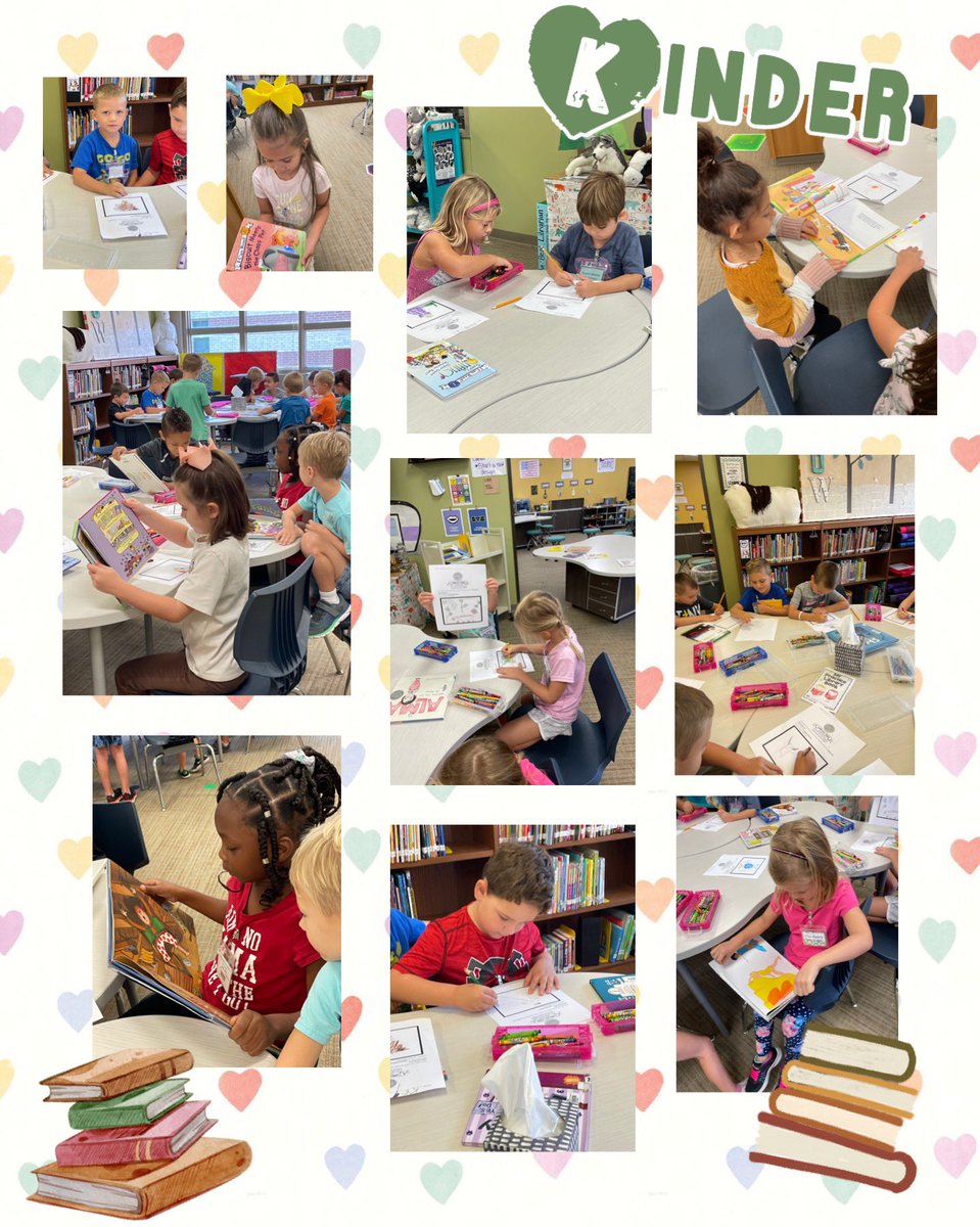 Kindergarten enjoyed their time in the library this week.  They checked out books and created their very own Wild Things based on the book. #gamechangers <a href="/MontgomeryISD/">Montgomery ISD</a>