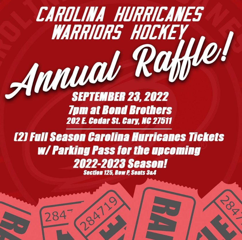 canes_warriors's tweet photo. Sept 23, 7pm. Bond Brothers. Be there!
Get tickets below ⬇️

https://t.co/c3VouILIzS

#caniac #carolinahurricaneswarriors #caneswarriors #bunchofwarriors #ncwh #ncwarriors #northcarolinawarriors #nchockey #veteranhockey #raleigh #northcarolina https://t.co/tVsZC0wR2W