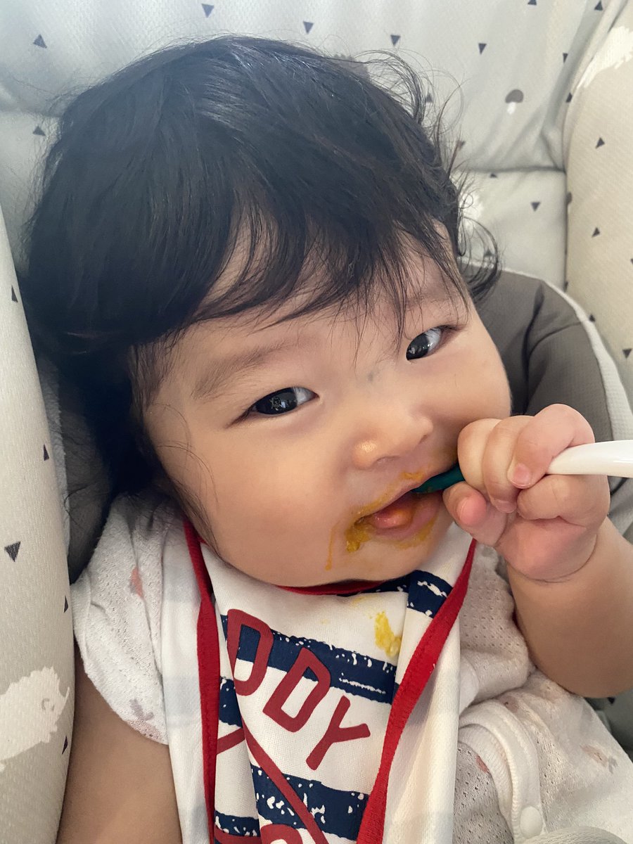 今日はお粥とカボチャ🎃
今の所順調だけど、いつイヤイヤになるかなぁ😂

#2022mar_baby
#ママ垢さんと繋がりたい