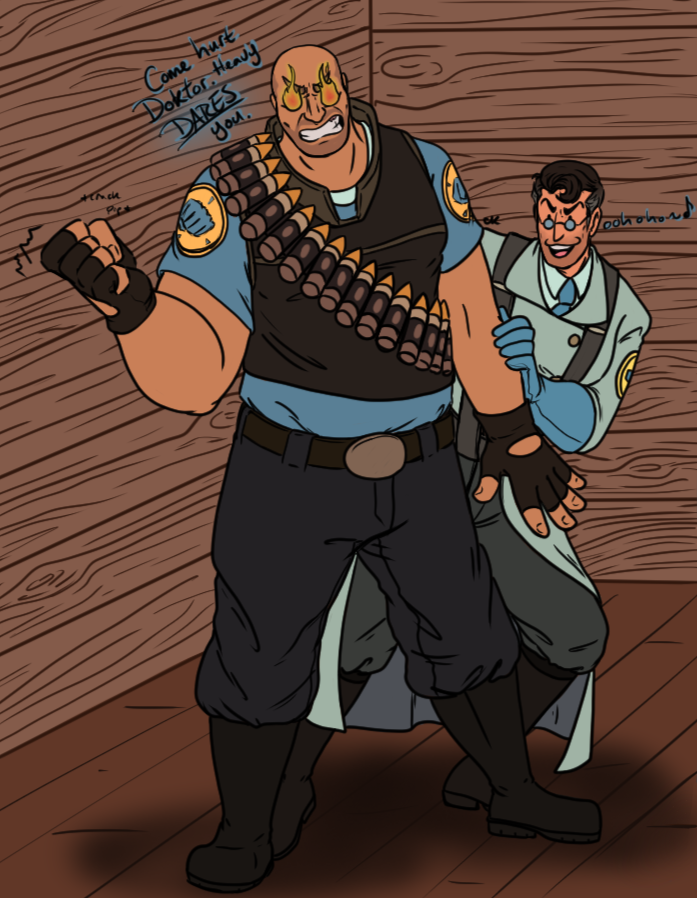 TribbleGrain's tweet photo. TF2's power couple dream team!! #TF2 #tf2heavy
#tf2medic https://t.co/Q95jaCoqoz
