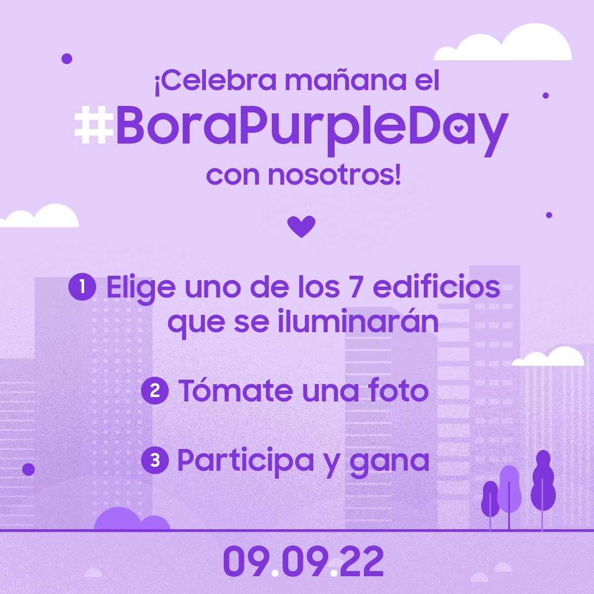 samsungmobilemx's tweet photo. ¡Mañana más detalles sobre cómo podrás ganar!
#BoraPurpleDay https://t.co/XCVdrfzDle