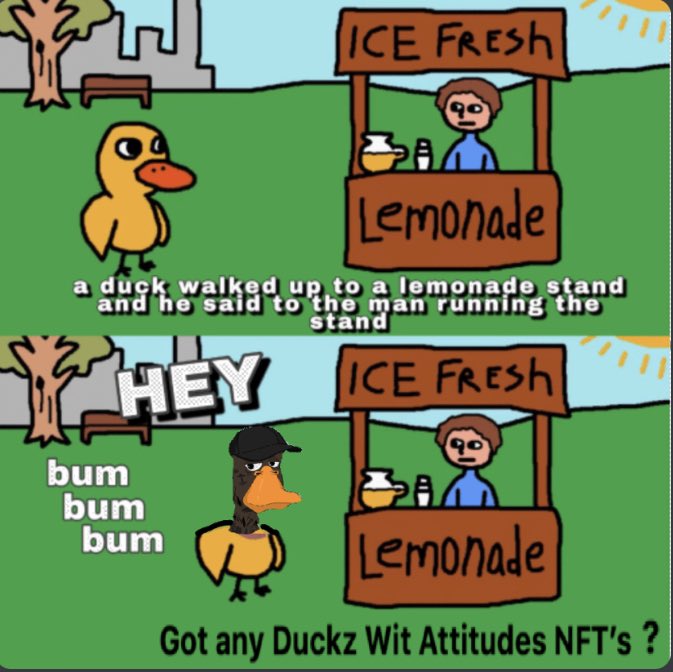 WSlupecki's tweet photo. @DWAnfts mint is live now, these are the cleanest nfts going around right now with an amazing team behind them!!! #DuckzOverEverything #DOE #DuckzWitAttitudes https://t.co/jkfz6MuG2k