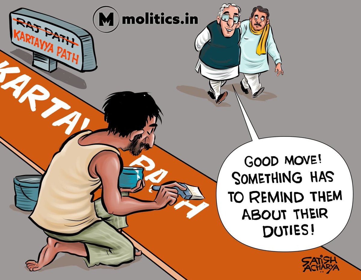 Kartavya Path. <a href="/moliticsindia/">Molitics</a> cartoon. #KartavyaPath