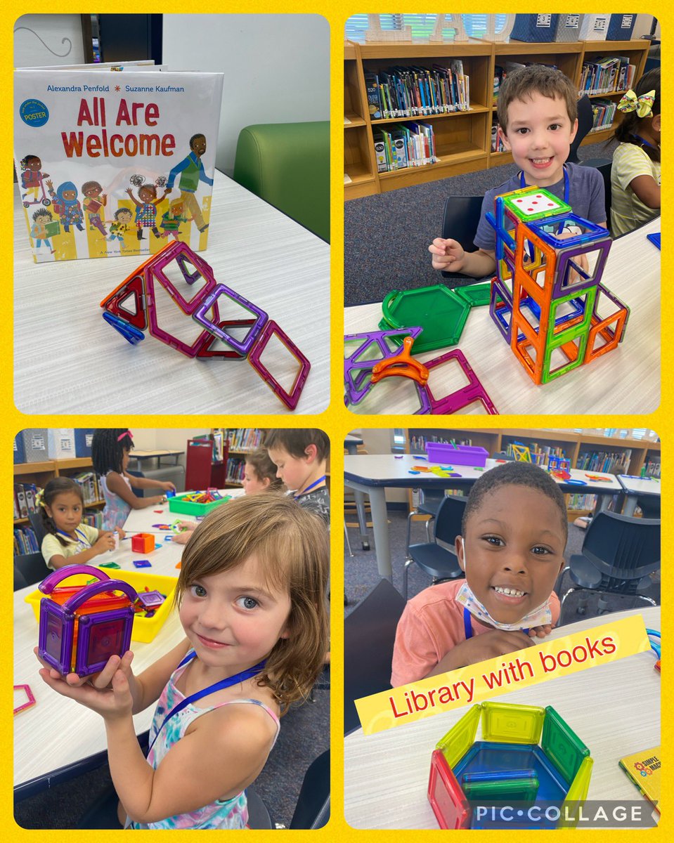 All Are Welcome because #youbelong in the <a href="/McNeilLibrary/">McNeil Library</a>! Building places where all are welcome <a href="/McNeilElem/">McNeil Elementary</a>. My favorite of the day is the library with books in the bottom right corner! #WeAreMcNeil #MyMISD