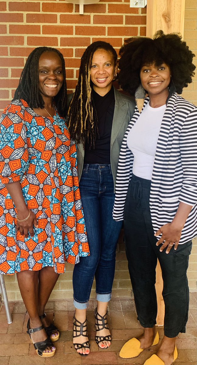 Three sista-deans in the DMV! Dean Kimberly Moffitt of <a href="/UMBC_CAHSS/">UMBC CAHSS</a> and Dean Marnel Niles Goins of <a href="/marymountu/">Marymount University</a> (and yours truly of <a href="/umd_arhu/">Maryland Arts & Humanities</a> ) — so grateful for the support 🙌🏾 
(tagging @doctorkag for our next meet-up)
