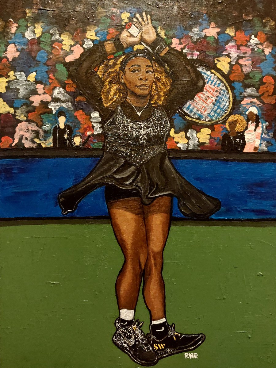 RachelNatalie33's tweet photo. New work:
The Last Dance
Acrylic painting on a canvas board.

#RachelNatalieArt #thelastdance #serenawilliams #cripwalk #usopen2022 #tennisart #portraitpainting
@serenawilliams @Nike @usopen @TSN @Essence https://t.co/f9j2y9te10