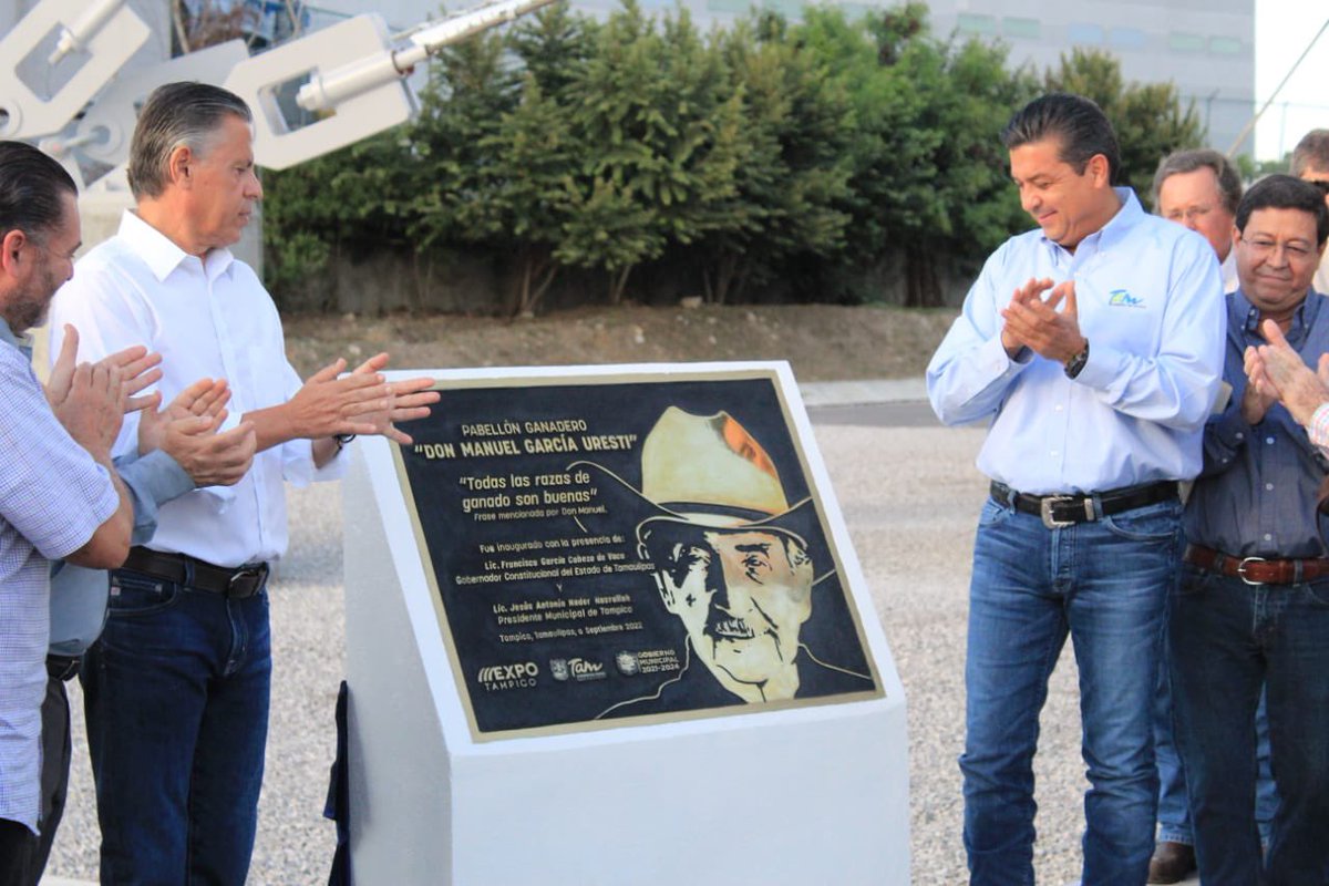 CecidelAlto's tweet photo. El #PabellónGanadero permanecerá en honor al padre de nuestro Gobernador @fgcabezadevaca, hombre con gran trayectoria en la ganadería. 

Hoy, este espacio único a nivel nacional reflejará la grandeza que tiene #Tampico, y el compromiso de #Tamaulipas con la ganadería tamaulipeca. https://t.co/aJBjX7y1wJ