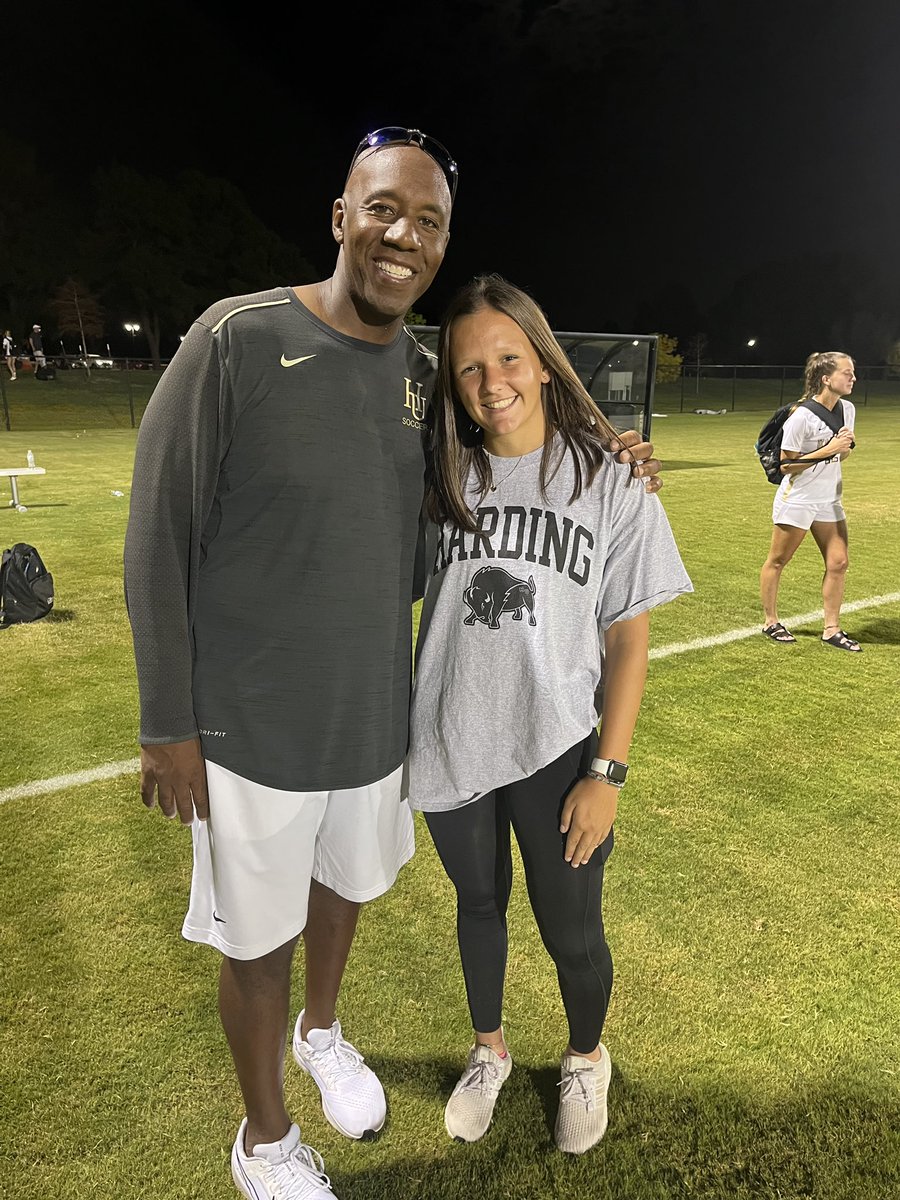 campbell_cox06's tweet photo. Enjoyed getting to watch @Harding_WSoc in action tonight! Seeing @WhitneyT_22 made it even better! Go Bisons!! 🦬@afc06girls https://t.co/XMKbPFixb3
