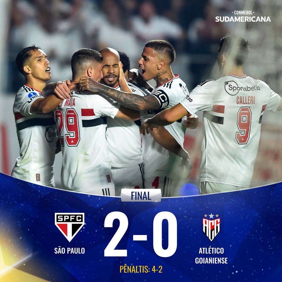 Como ficou o jogo do São Paulo hoje na Sul-americana?