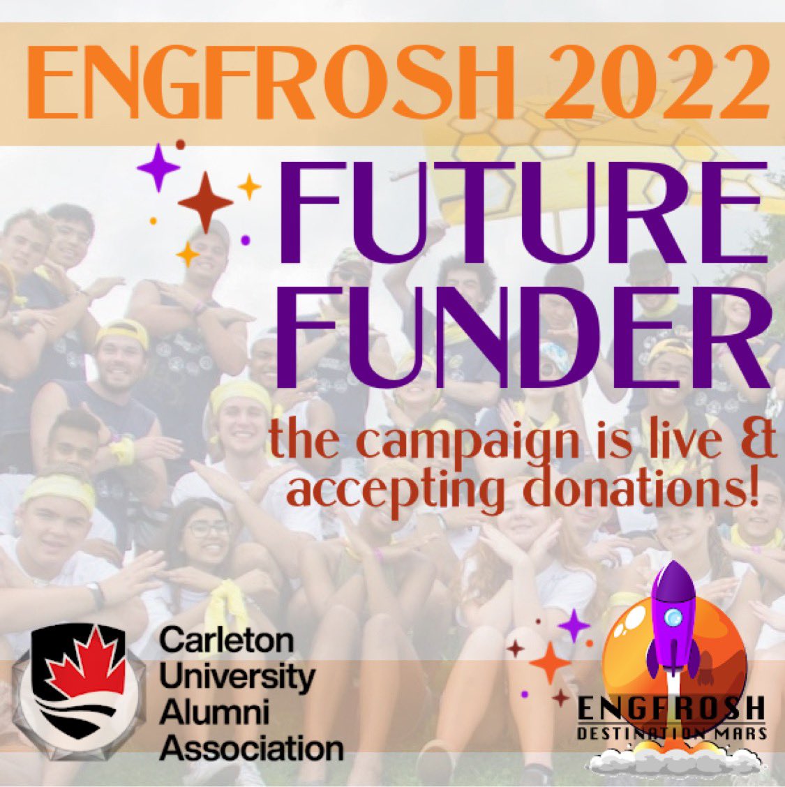 CUEngAlumni's tweet photo. EngFrosh is in full swing, and so is our annual fundraising campaign! 😁👍🏻 

The FutureFunder is LIVE for alumni &amp; friends looking to support in 2022! 💰Link is in bio to donate now &amp; help us reach our $1000 goal! 🔗

@CarletonEngDesg @TheFutureFunder @CarletonAlumni @Carleton_U https://t.co/ksMvV7lgkj